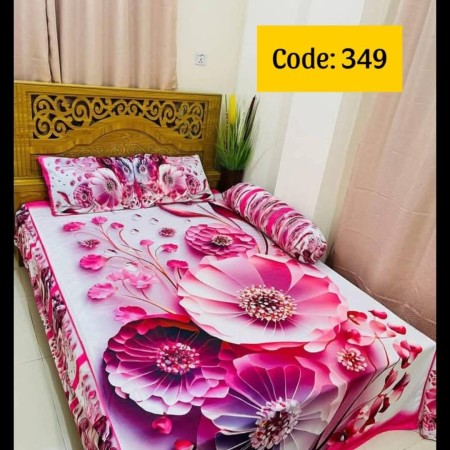 প্রিমিয়াম কিং সাইজ 3D ডিজাইনের বিছানার চাদর 555