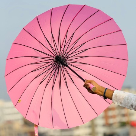 ২৪ শিকের প্রিমিয়াম ছাতা MOON ( Pink Color )