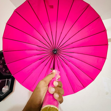 ২৪ শিকের প্রিমিয়াম ছাতা MOON ( Pink Color )